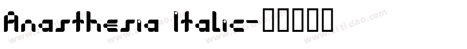 Anasthesia Italic字体转换